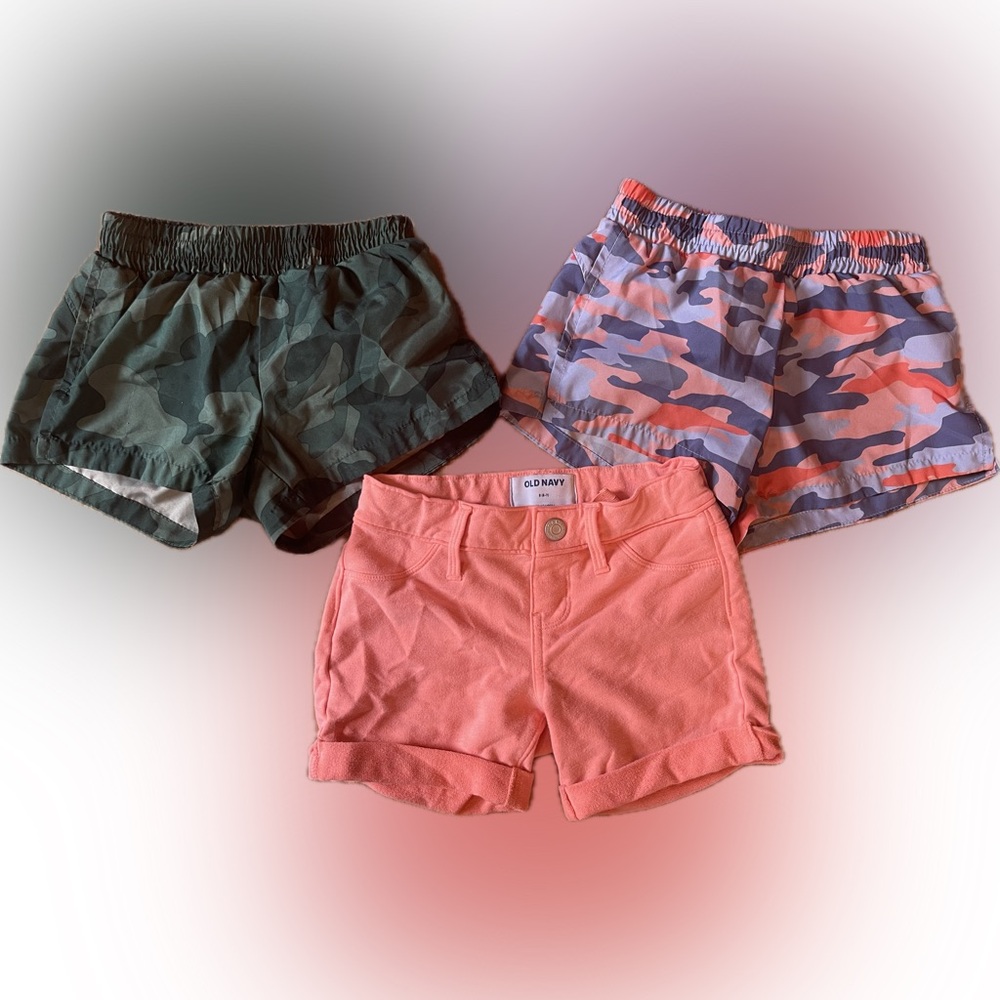 Lot of 3 Pieces Girls Size 6/7 Old Navy Shorts (2 Active Go Dry, 1 Cotton/poly)